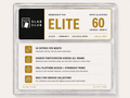 Slab Club Elite membership tier card with details on entry allocation and benefits.