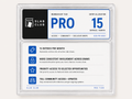 Slab Club Pro membership tier card with details on a white background